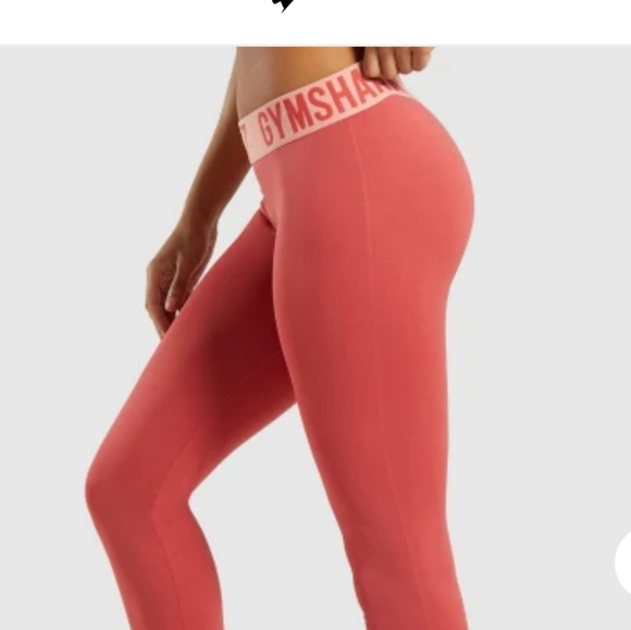Gymshark Fit Leggings NWOT Orange/Coral Color - Picture 4 of 8